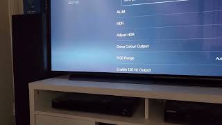 Yamaha RXV4A  Playstation 5  120hz YUV420  VRR and ALLM Working  LG CX OLED [upl. by Waters]