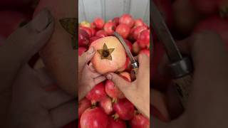 Cutting skills pomegranate l pomegranate fruit 2024 fruit satisfying shorts pomegranate [upl. by Trixie]