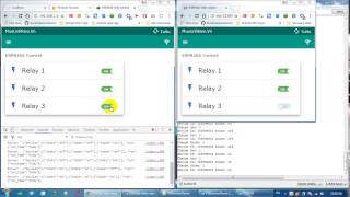 ESP8266 Websocket SPIFFS Web server HTML5 315433 Radio Control RelayArduino code [upl. by Avery]