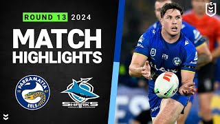 NRL 2024  Eels v Sharks  Match Highlights [upl. by Lekzehcey]