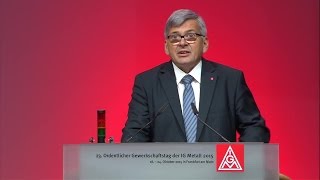 quotSicher  gerecht  selbstbestimmtquot  Zukunftsreferat Jörg Hofmann auf dem Gewerkschaftstag 2015 [upl. by Maretz]