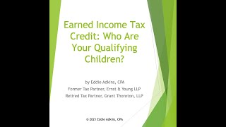 Earned Income Tax Credit Who Are Your Qualifying Children [upl. by Dorman860]