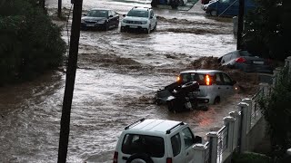 Skiathos Floods 2023  Torrential [upl. by Etnud]