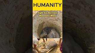 Humanity is Still Alive Bulls Rescue from Well humanity bull [upl. by Llerut]