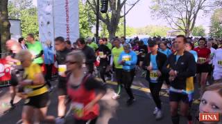 Start des Kassel Marathon 2014 mit Tausenden Läufern [upl. by Natascha393]