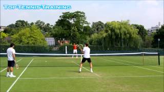 Gasquet Training  Wimbledon 2014Court Level View [upl. by Karwan]