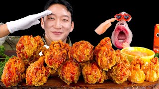 SUB Chicken Party with Korean Special Forces UDT kkkongS  REALMOUTH ANIMATION ASMR MUKBANG [upl. by Assyral]