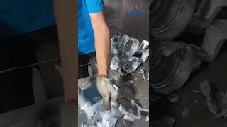 Triming process of aluminum castings We also do other process of our 1stop die casting service [upl. by Eirallam896]