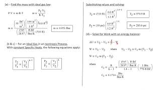 Isentropic Air Compression in a PistonCylinder  Engineering Thermodynamics 103107 [upl. by Asit552]