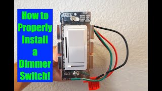 How to Properly Install a Single Pole LED Dimmer Switch 4K [upl. by Osy399]