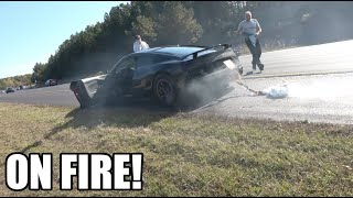 2200hp Audi R8 Blows Up On The Highway [upl. by Nwahsir]