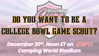 Do you want to be a college bowl game scout [upl. by Sender699]