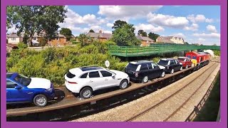 Rail Car Transporter Castle Bromwich Jaguar  Southampton Dock pass Stroud [upl. by Inalaek884]