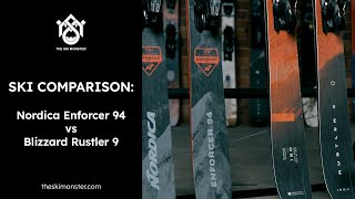 Ski Comparison Nordica Enforcer 94 vs Blizzard Rustler 9 [upl. by Auqcinahs]