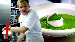 Gordon Cooks Watercress Soup Finished With A Poached Egg  The F Word [upl. by Peta]