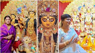 BHATTACHARYA BARIR DURGA PUJA 2024 AGOMONI GAAN [upl. by Blandina]