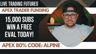 Live Day Trading with Apex Trader Funded Accounts  Scalping NQ amp Giveaways [upl. by Mackie]