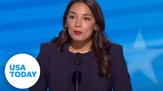 Full speech Rep AOC speaks at 2024 DNC  USA TODAY [upl. by Hacceber]