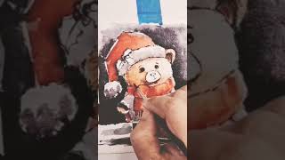 Christmas Bear in watercolor wonderland [upl. by Husha]