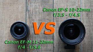 Canon EFS 1022mm vs Canon EFM 1122mm [upl. by Bodi493]