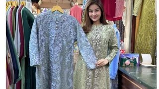 model gamis brokat terbaru 2025 pasar Tanah Abang trend busana viral 2025 trend busana lebaran 2025 [upl. by Eanram]