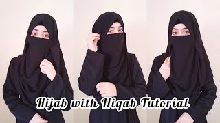 Hijab With Niqab Tutorial  Full Coverage Niqab Style  Hijab style  zainab [upl. by Tnecnivleahcim]