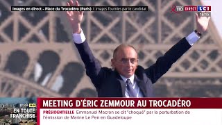 Le meeting dEric Zemmour au trocadéro en Replay [upl. by Schoening569]