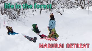 食育 狩猟 イノシシ生け捕り ジビエ料理 芋餅 雪遊び 山暮らし 田舎暮らし selfsufficient lifestyle forest life Multilingual subs [upl. by Block685]