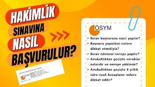 Hakimlik Sınavına Nasıl Başvurulur [upl. by Elsie]