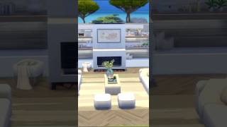 Transforming a modern white living room in Sims 4✨ Minimalist vibes only 🛋️ Sims4 shorts [upl. by Zelma186]