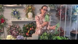 How to make a Flower Arrangement in a Pedestal Frame Tutorial [upl. by Serge]