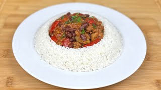 RECETTE EXPRESS LE CHILI CON CARNE À LA VIANDE HACHÉE DE BOEUF ET AUX POIVRONS 🌶️ RAPIDE ET FACILE [upl. by Gehman]