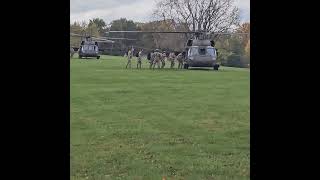 Blackhawk Helicopter loading troops in training [upl. by Medrek782]