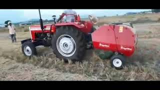 TAFE Agristar Round Baler [upl. by Nylleoj470]