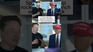 Trump attends SpaceX Starship rocket’s sixth launch with Elon Musk [upl. by Melamie]