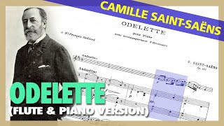 🎼 CAMILLE SAINTSAËNS  Odelette Flute amp Piano Version  Sheet Music Scrolling [upl. by Winona]