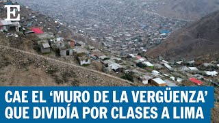 PERÚ  Cae el ‘muro de la vergüenza’ que dividía a pobres y ricos en Perú [upl. by Soilissav721]