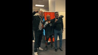 Lennox Lewis amp Evander Holyfield visit Mike Tyson right before fighting Jake Paul [upl. by Aicelef]