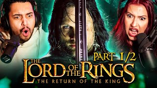 THE LORD OF THE RINGS THE RETURN OF THE KING 2003 MOVIE REACTION PART 1  FIRST TIME WATCHING [upl. by Nywg]