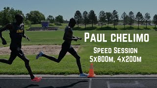 Paul Chelimo  Speed Session 5x800m 4x200m [upl. by Naldo]