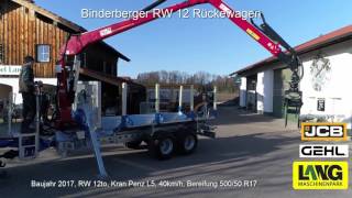 Binderberger Rückewagen RW 12 DEMO  Lang Machinery [upl. by Roseanne101]