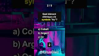 La chimie de base  quiz viralvideo apprendre [upl. by Eselehs]