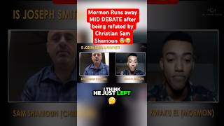 Mormon RUNS AWAY after being REFUTED by Christian Sam Shamoun samshamoun christian Jesus [upl. by Kaylyn]