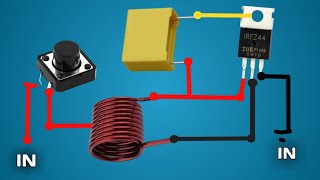 Single Mosfet High powerful induction Heater Build 5v DC Powerful induction heater [upl. by Judson]