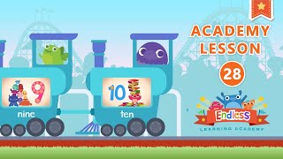 Endless Learning Academy  Lesson 28  SIX SEVEN EIGHT NINE TEN  Originator Games [upl. by Shiroma]