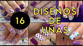 💜💅🏻Compilación de Decoración de Uñas en Violeta  Violet Nail Decoration Compilation 💅🏻❤️🔥❤️🔥❤️ [upl. by Ela348]