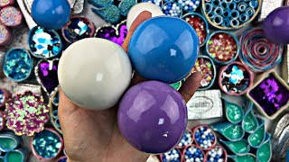 ASMR soap cubes 💙crushing soap boxes with glitter ✨ glitter clay cracking [upl. by Elurd]