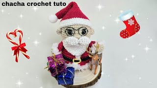 Tuto décoration de Noël  père Noël amigurumi au crochet partie1 crochet amigurumi tutocrochet [upl. by Clementia207]