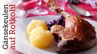 Rezept  Gänsekeulen auf Rotkohl  Weihnachtsmenü 2014 Red Kitchen  Folge 3042 [upl. by Eekram639]