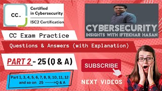 ISC2 CC Exam Practice Questions and Answers with Explanations  Part 2 cc isc2 cissp [upl. by Ikoek]